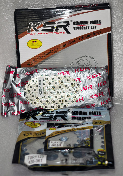 KSR Sprocket Zinc with Silver Chain